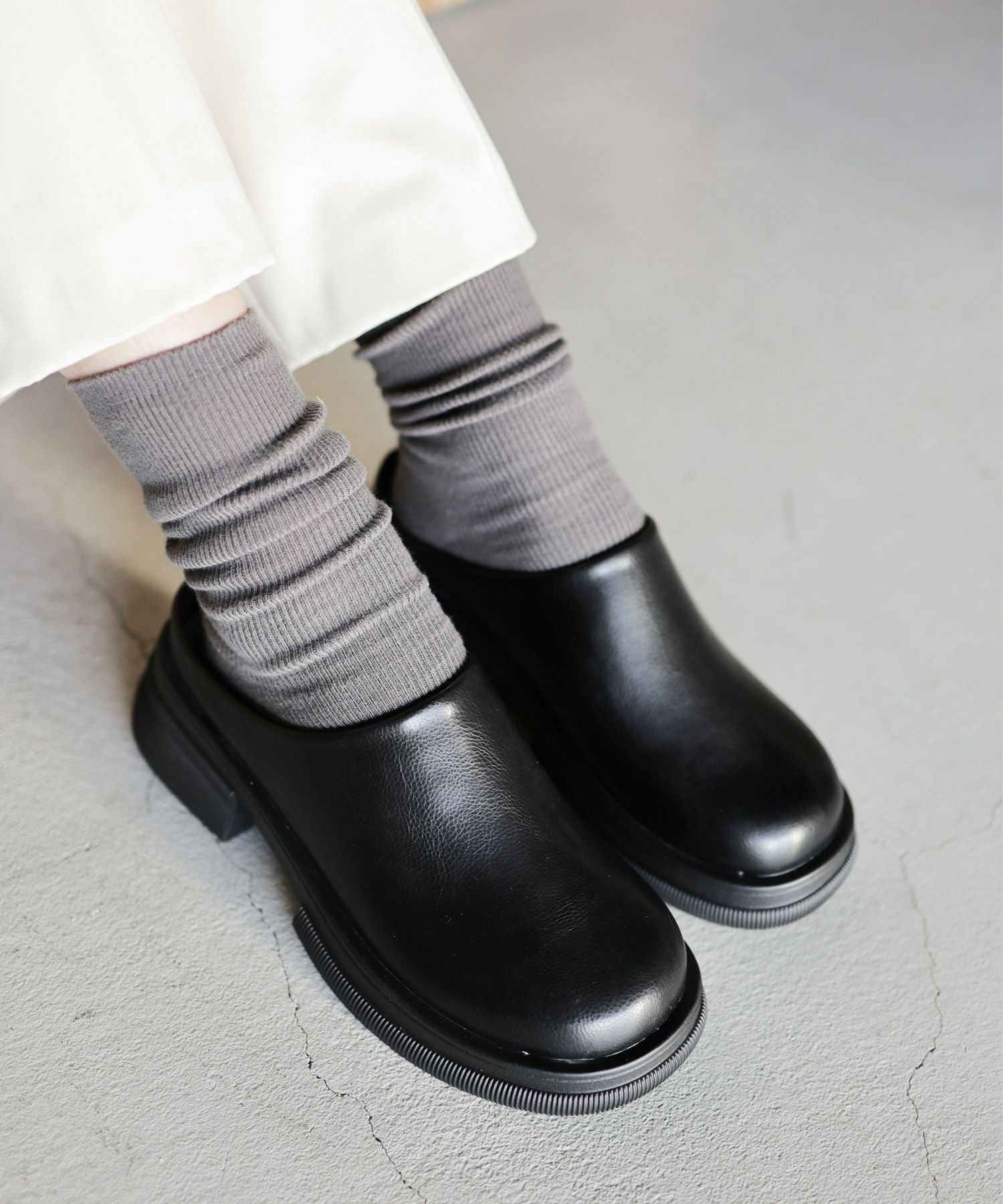 厚底スリッポンサンダル