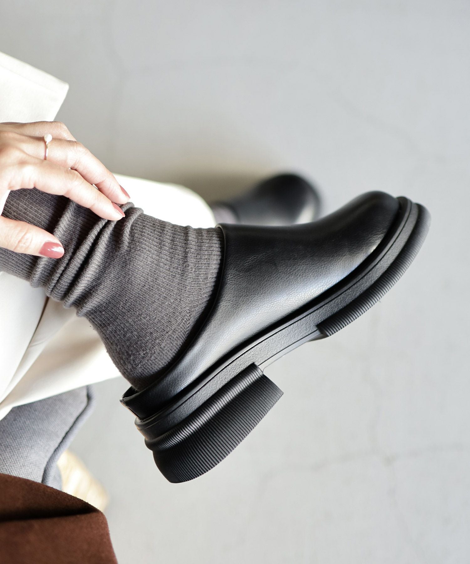 厚底スリッポンサンダル