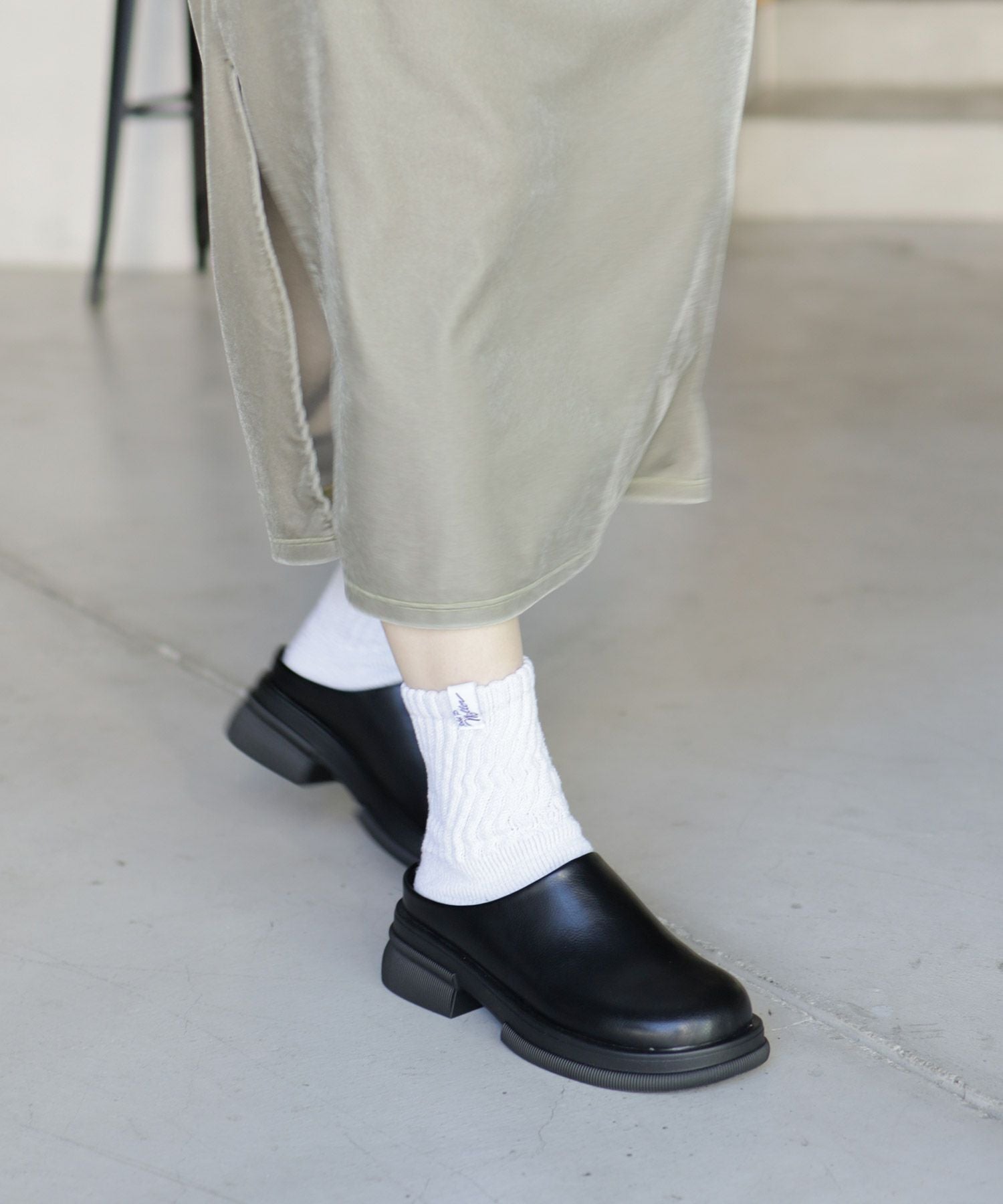 厚底スリッポンサンダル