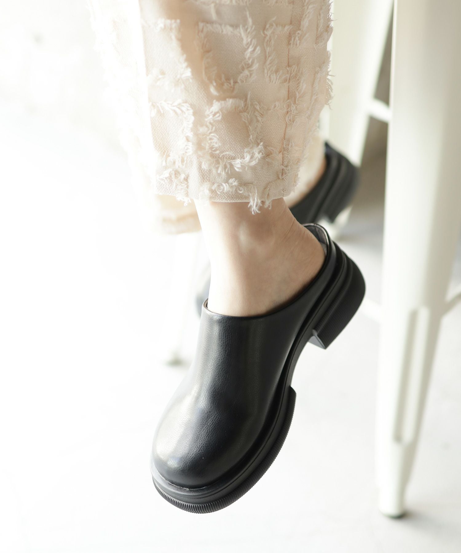 厚底スリッポンサンダル