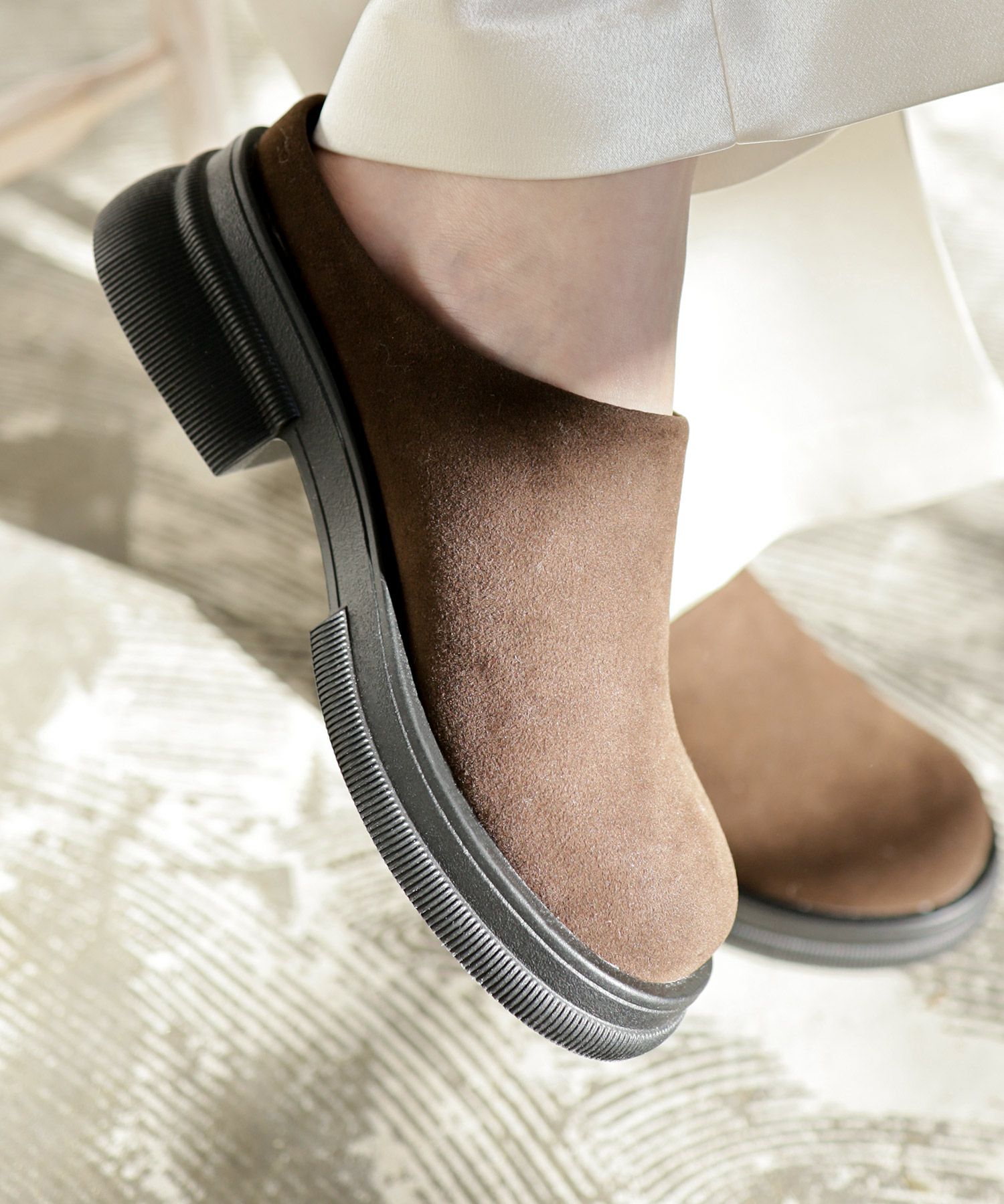 厚底スリッポンサンダル