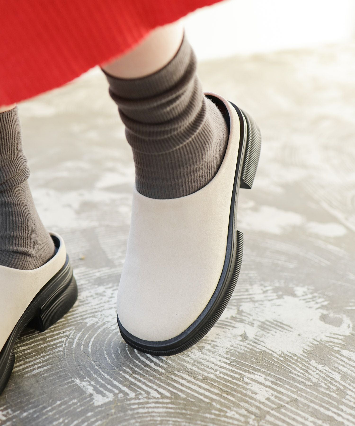 厚底スリッポンサンダル