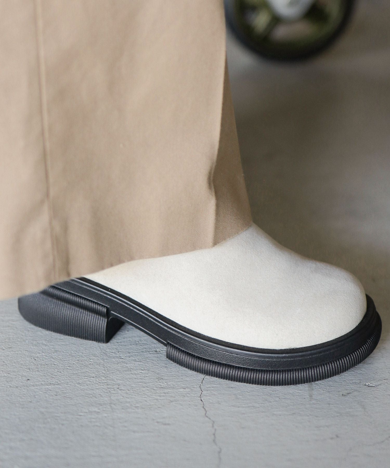 厚底スリッポンサンダル