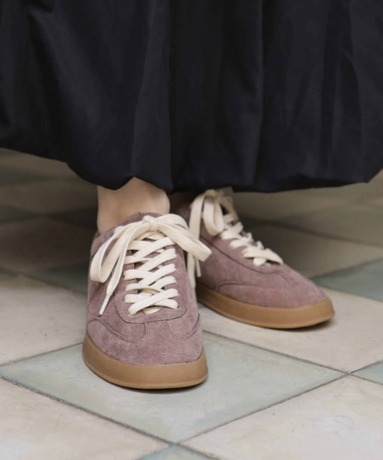 ガムソールレースアップスニーカー ▲返品不可