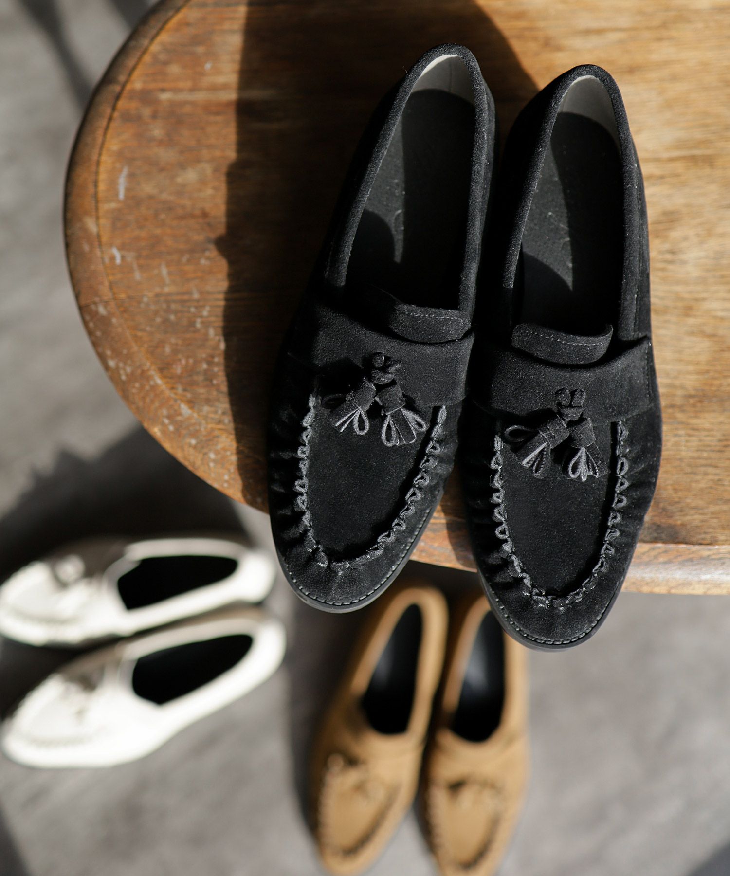 モカステッチタッセルローファー ▲返品不可