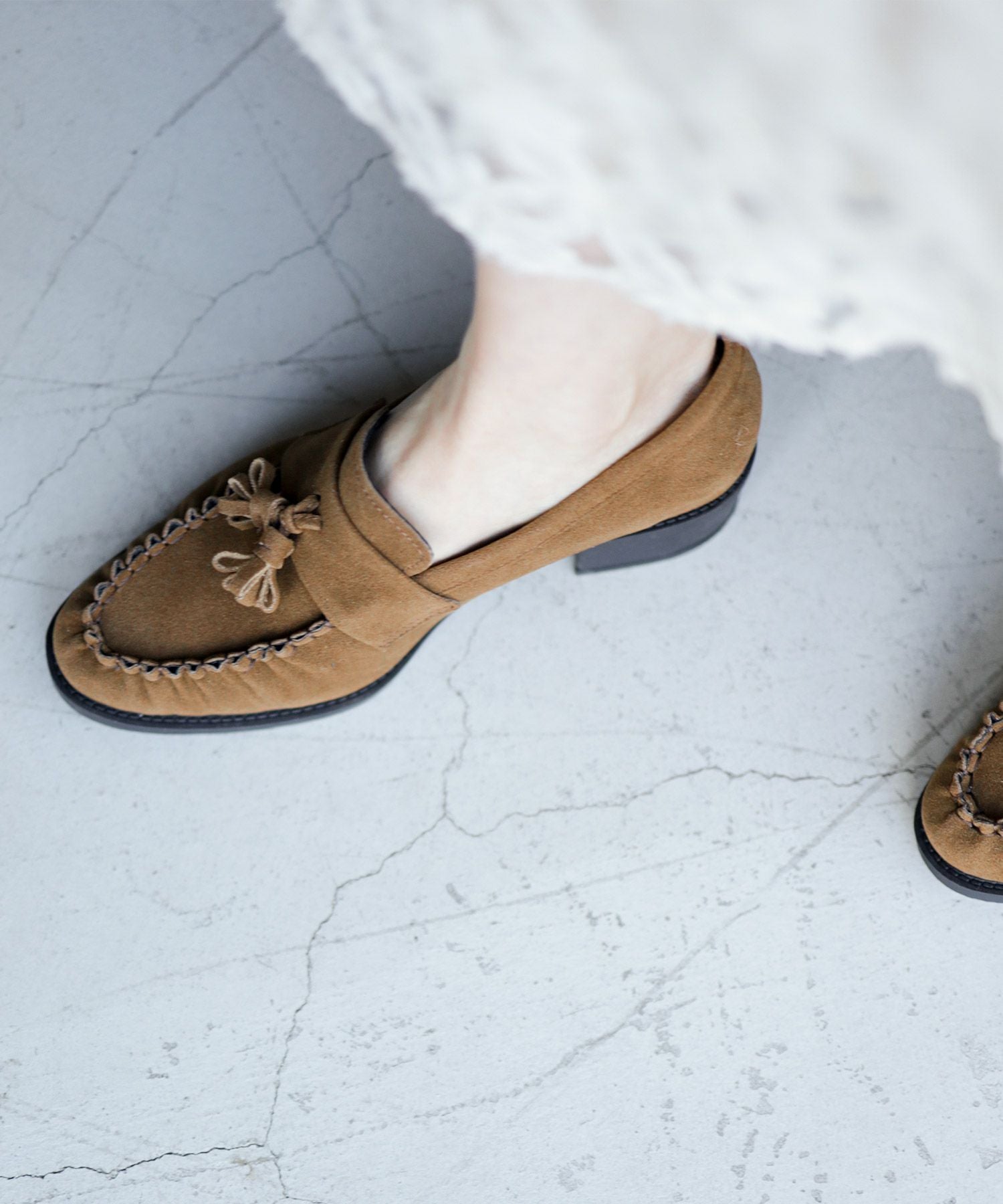 モカステッチタッセルローファー ▲返品不可