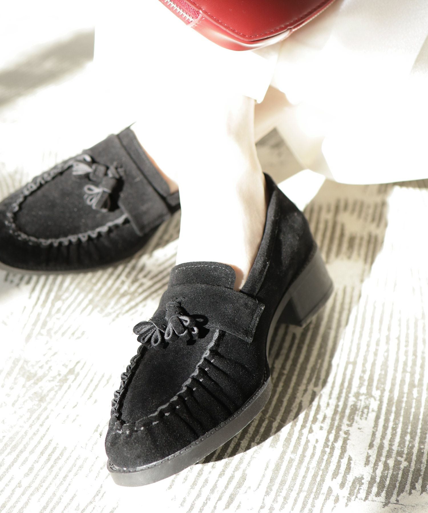 モカステッチタッセルローファー ▲返品不可