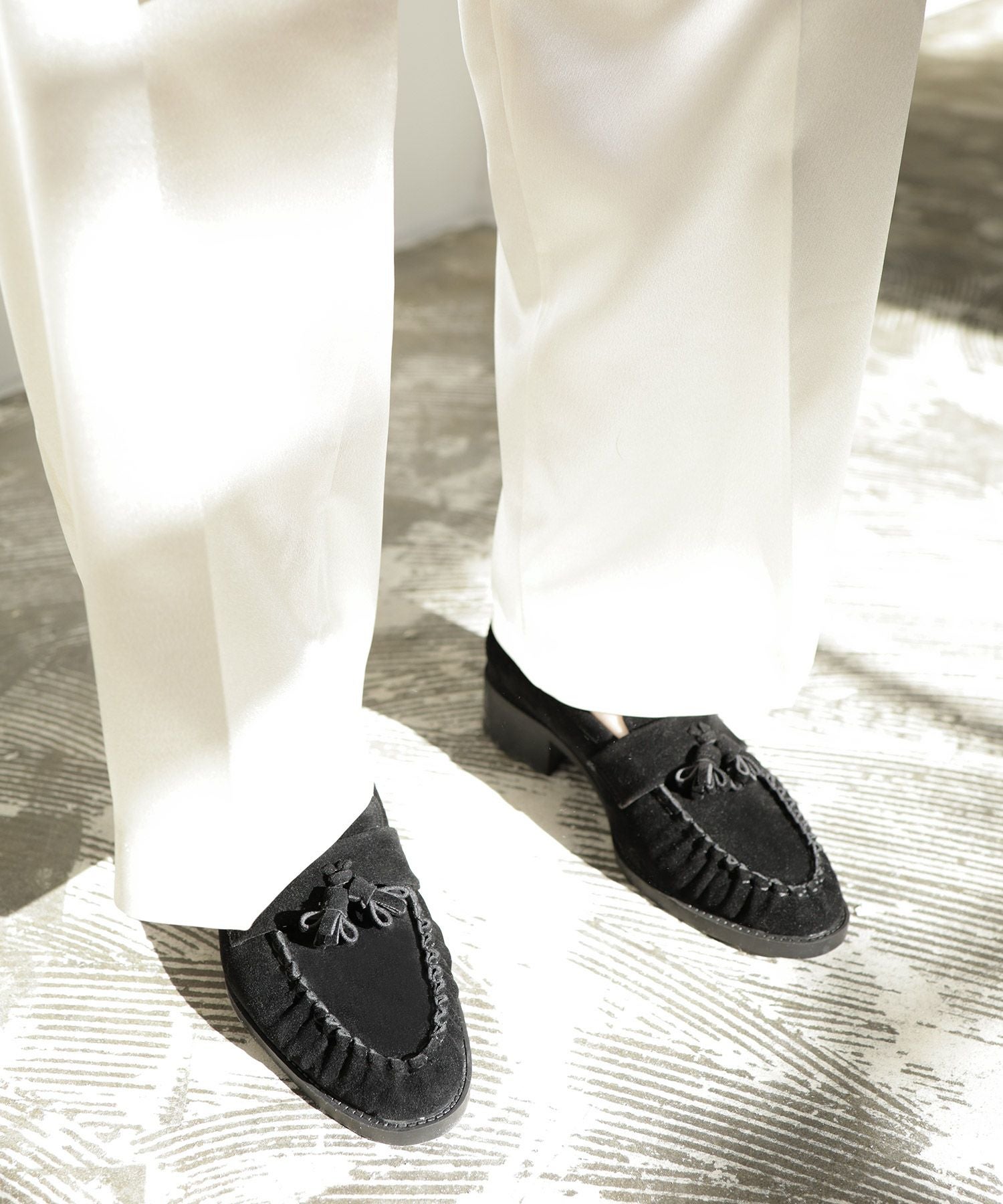 モカステッチタッセルローファー ▲返品不可