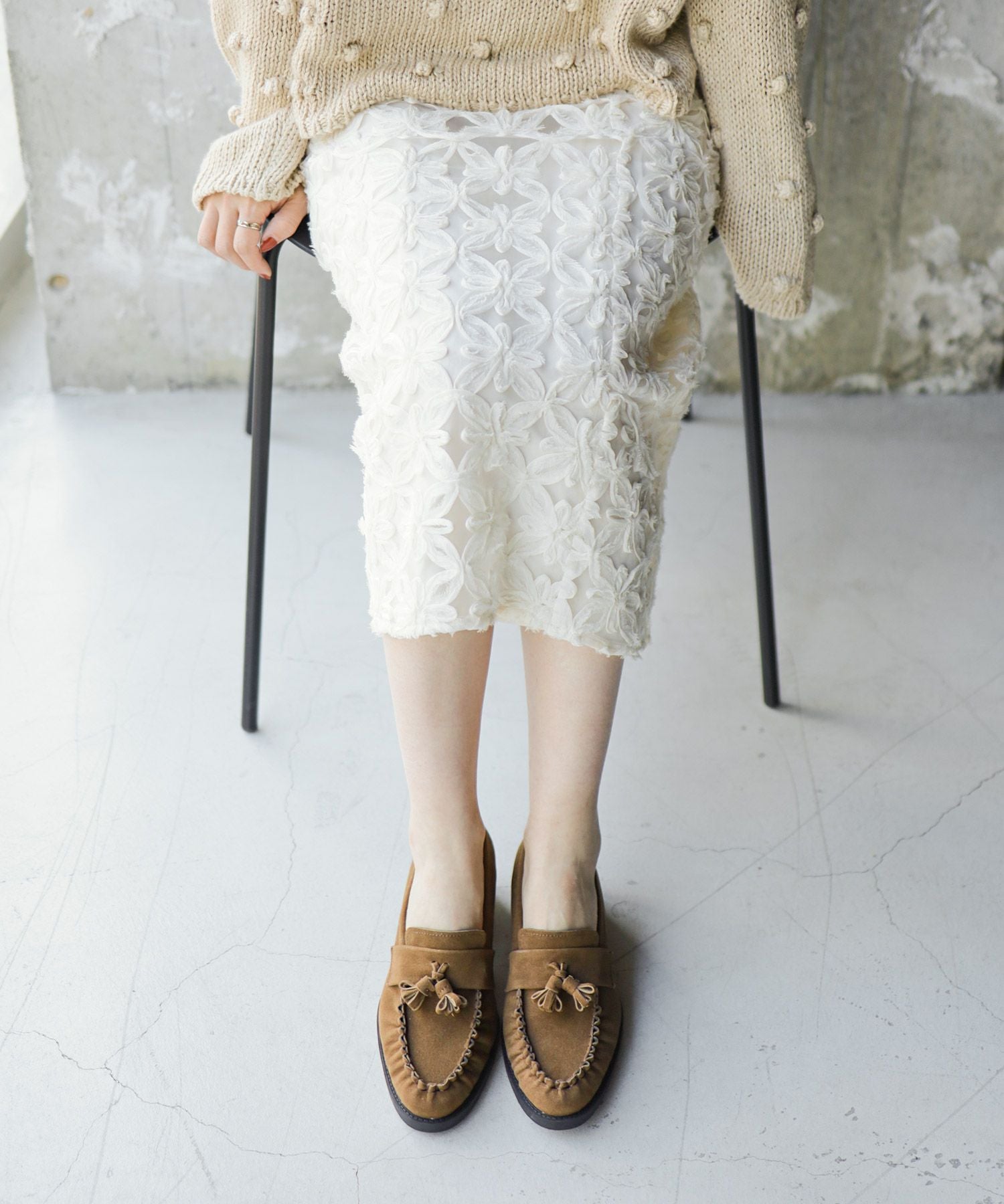 モカステッチタッセルローファー ▲返品不可