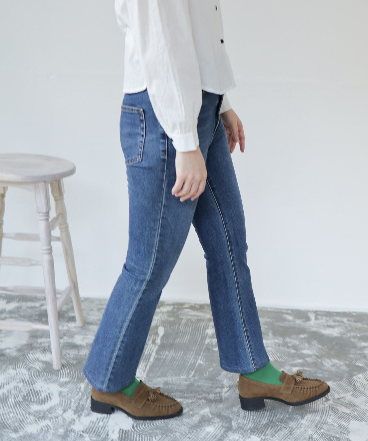 モカステッチタッセルローファー ▲返品不可