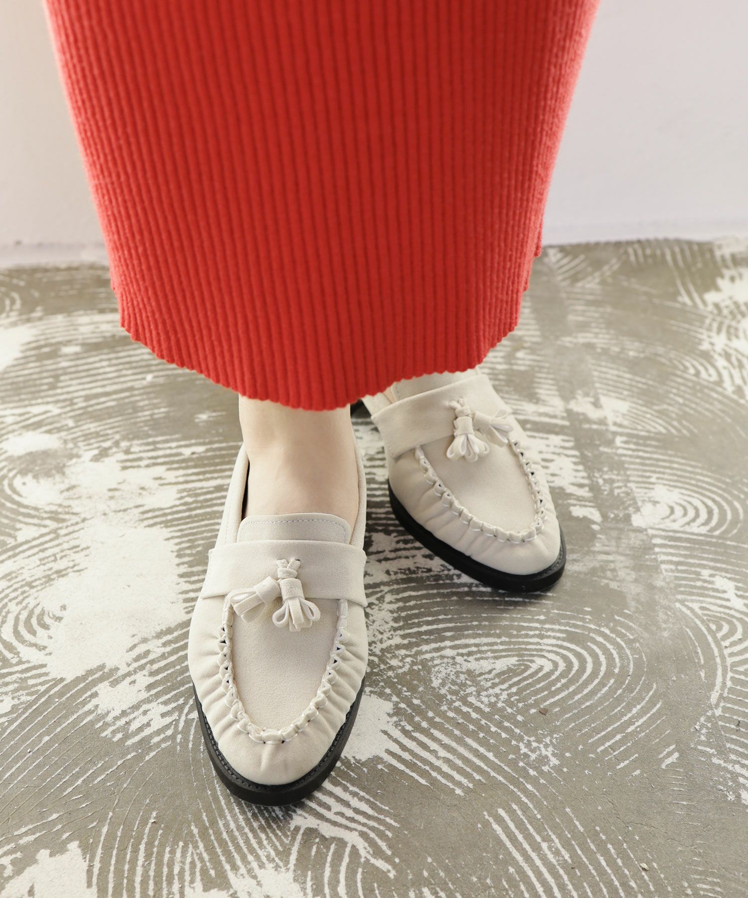 モカステッチタッセルローファー ▲返品不可