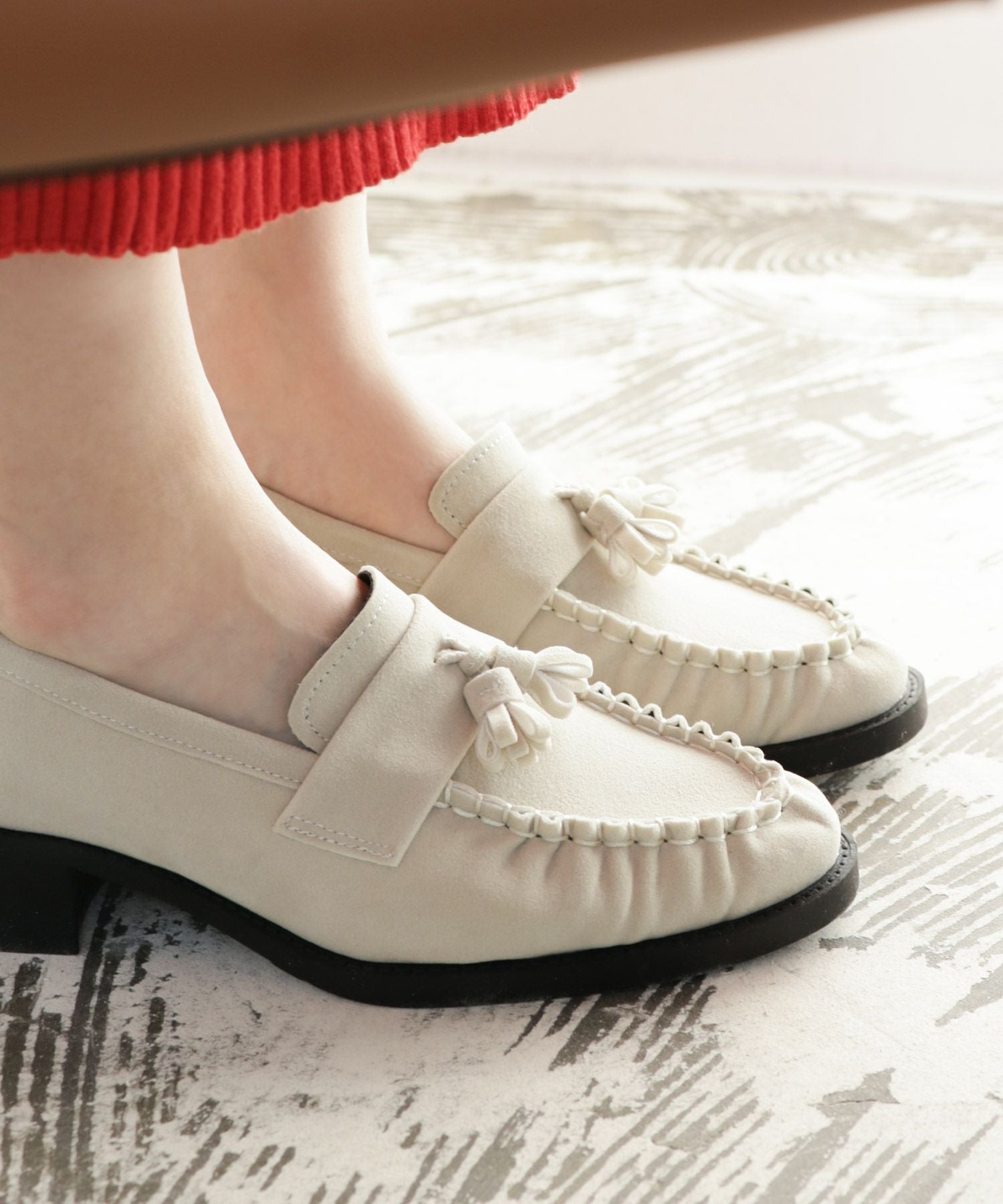 モカステッチタッセルローファー ▲返品不可