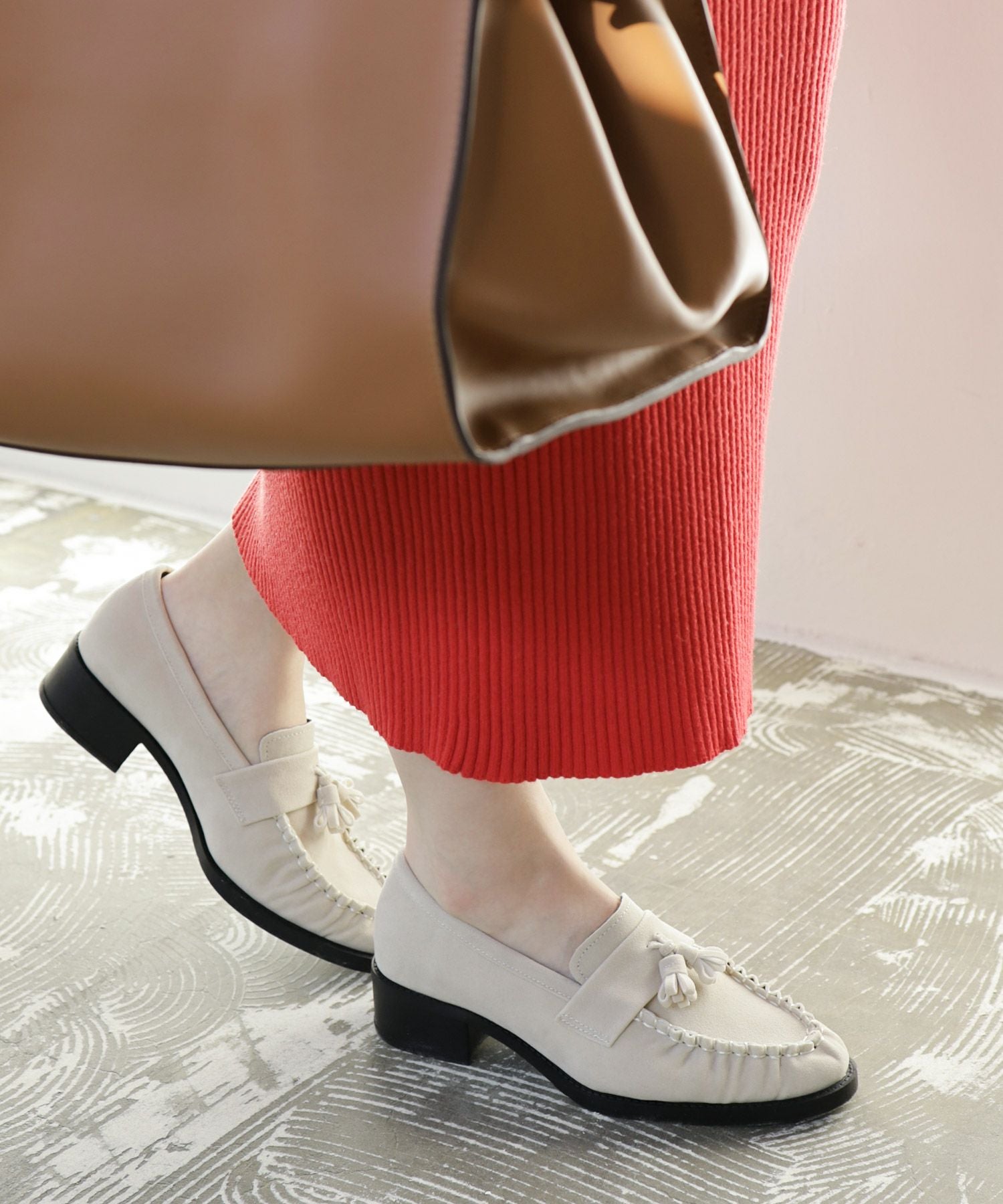 モカステッチタッセルローファー ▲返品不可