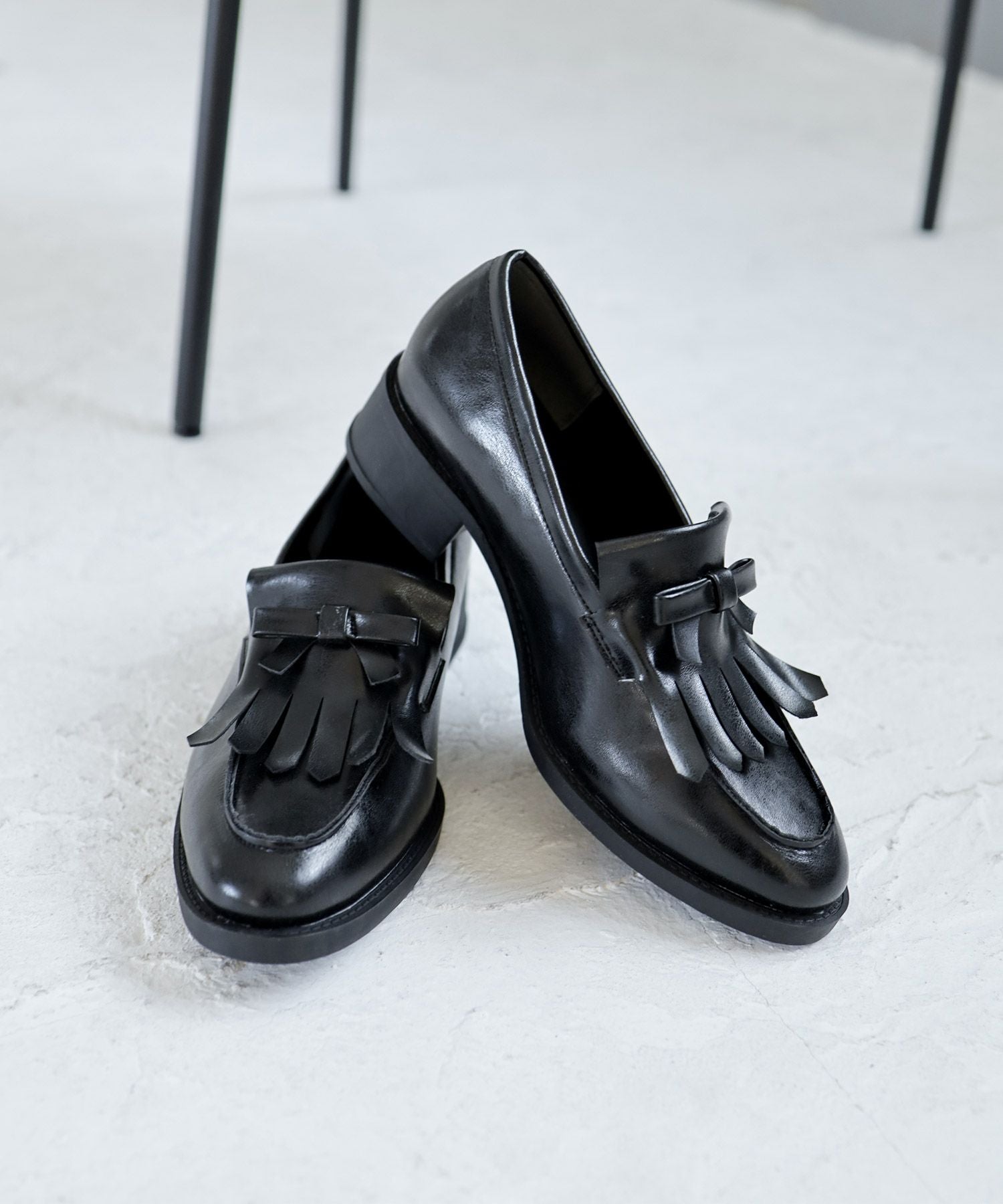 キルティタンリボンローファー