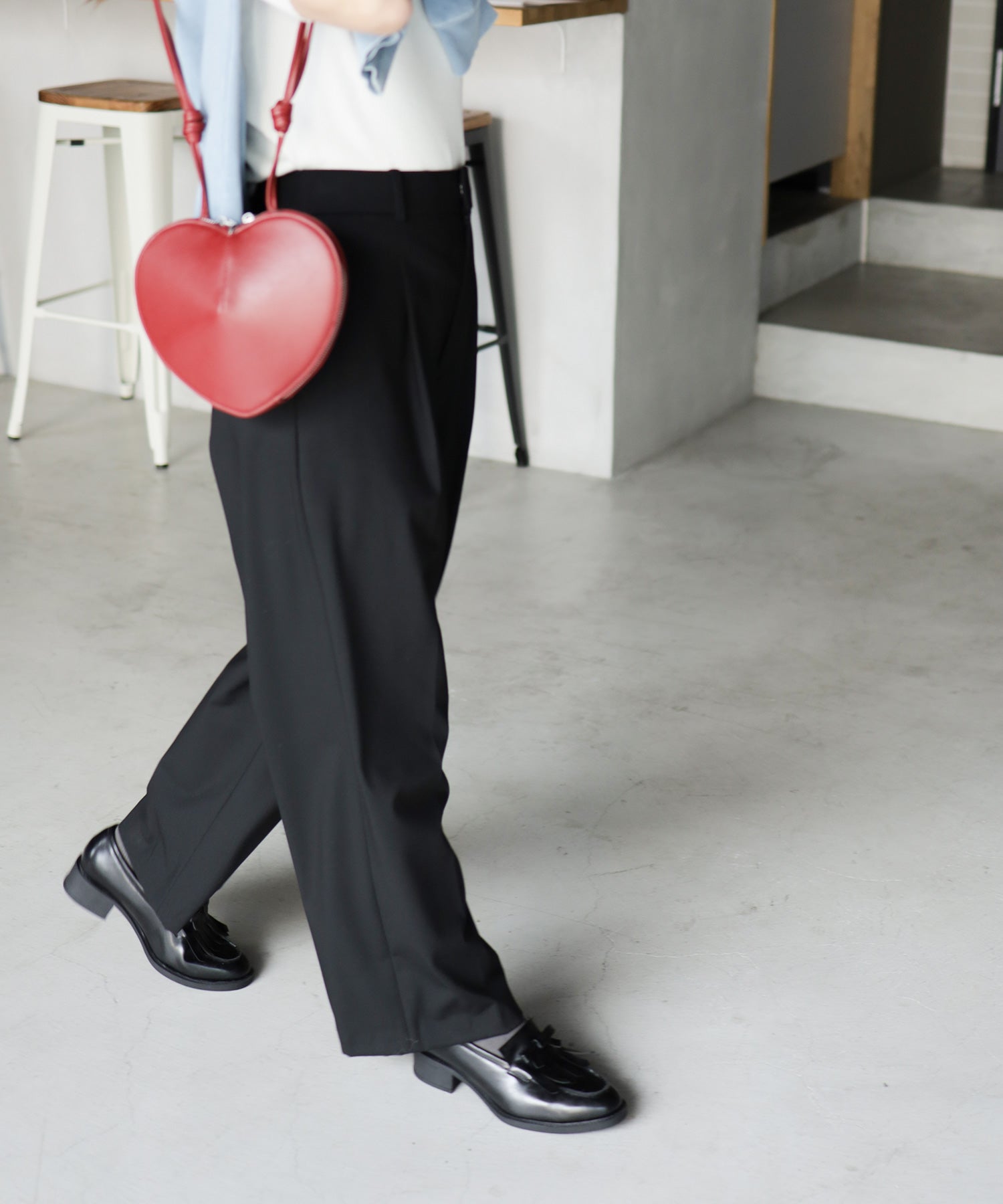 キルティタンリボンローファー