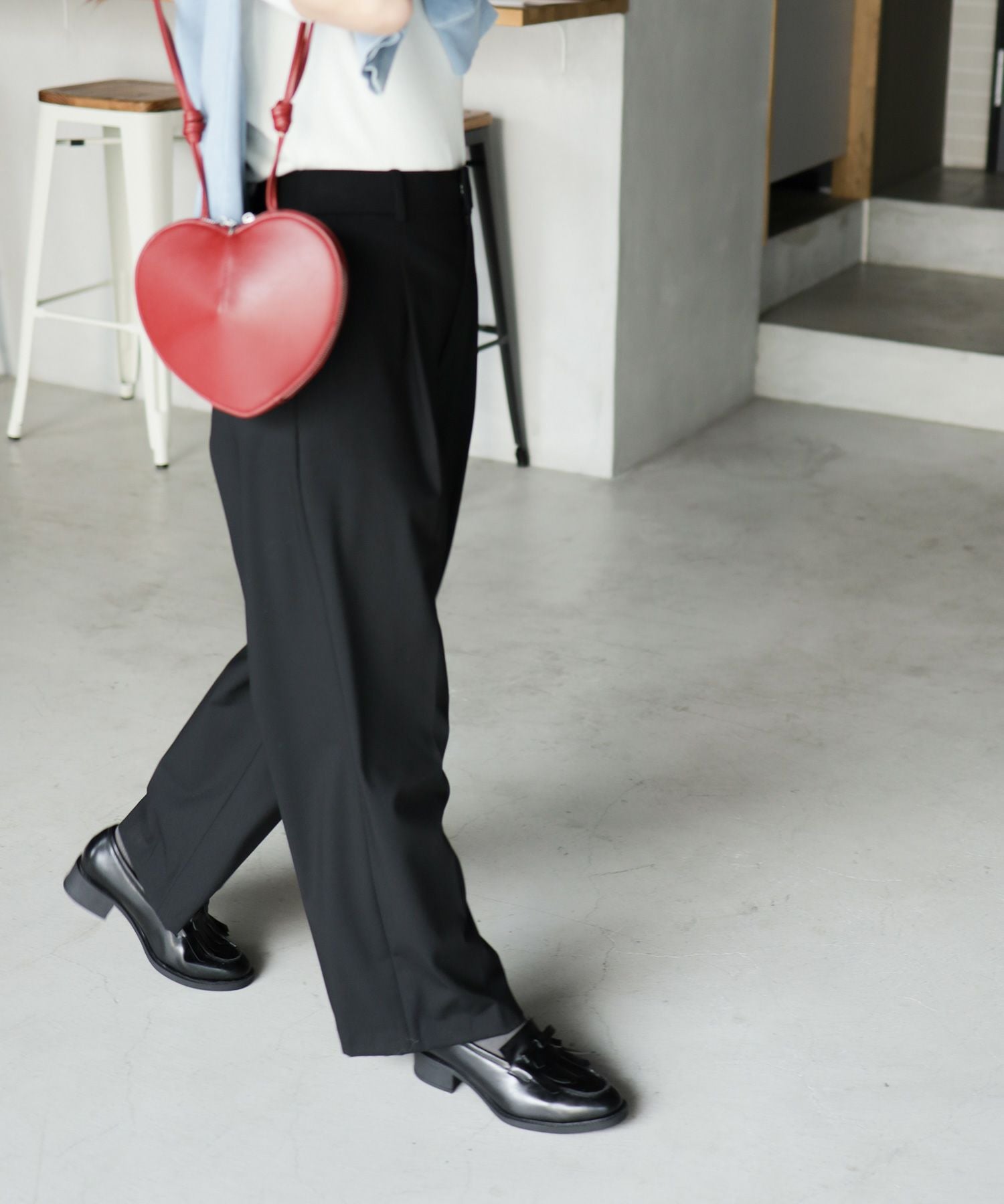 キルティタンリボンローファー