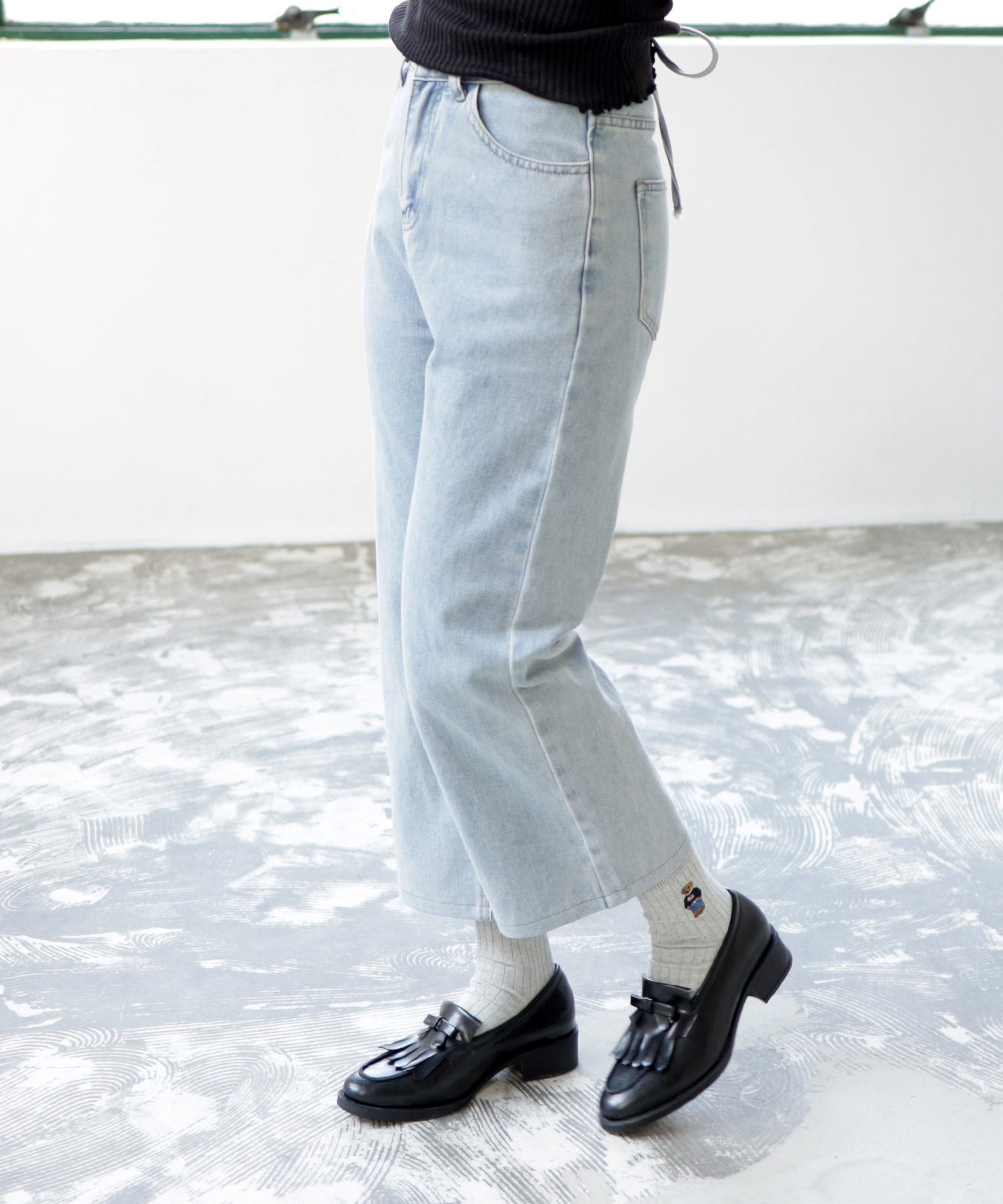 キルティタンリボンローファー