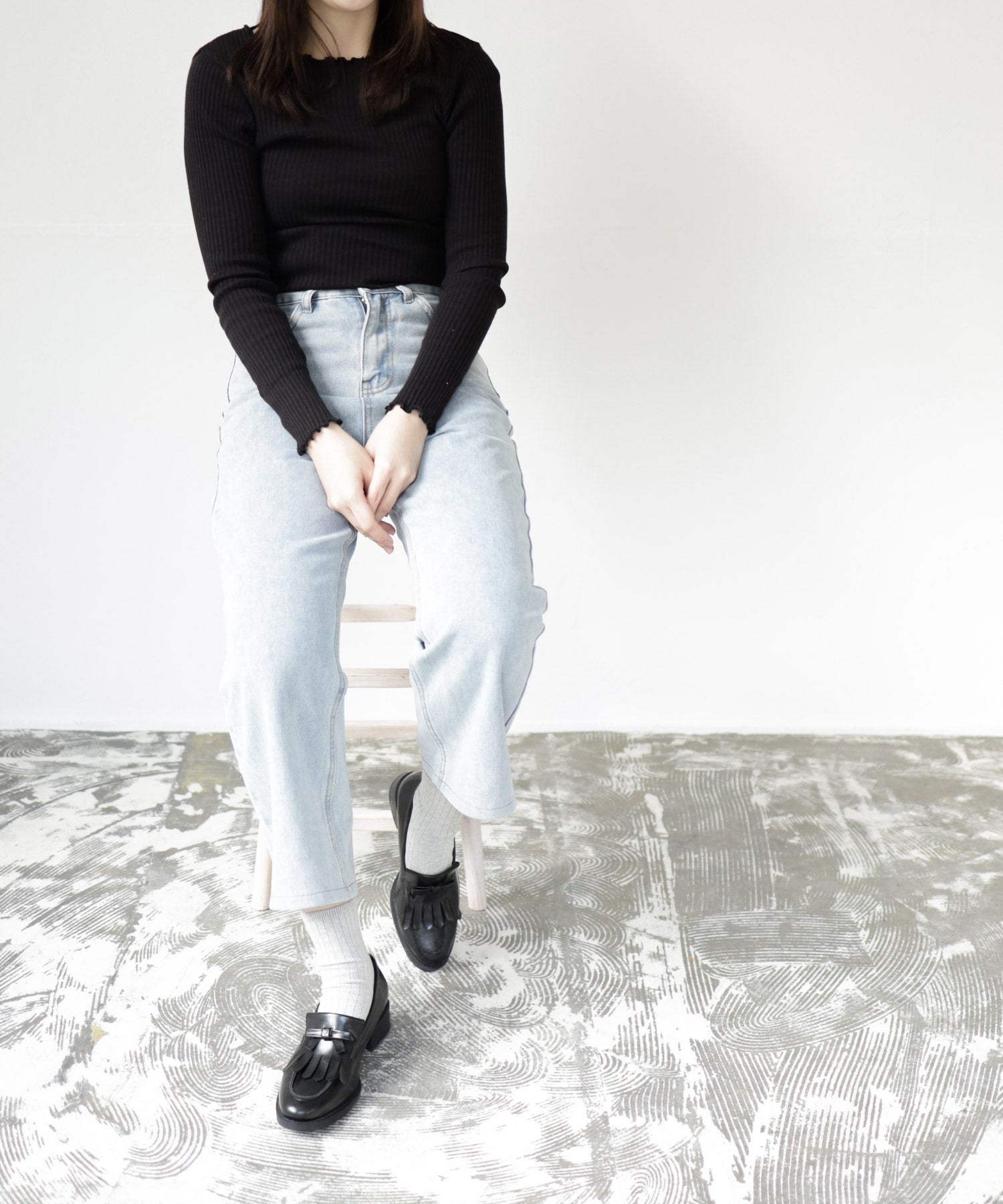 キルティタンリボンローファー