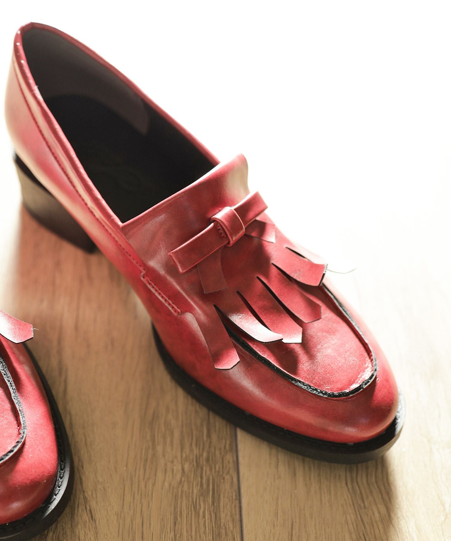 キルティタンリボンローファー