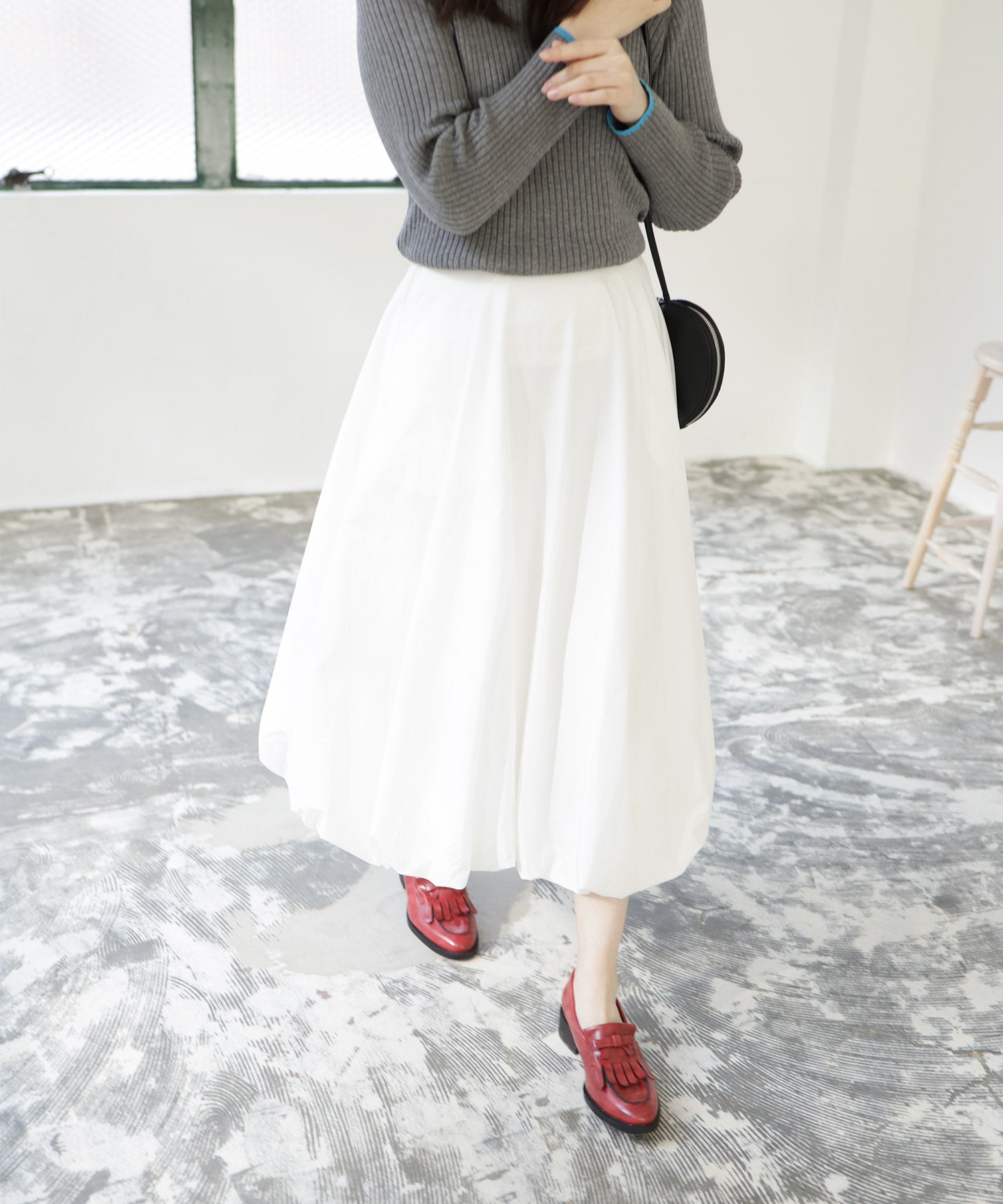 キルティタンリボンローファー