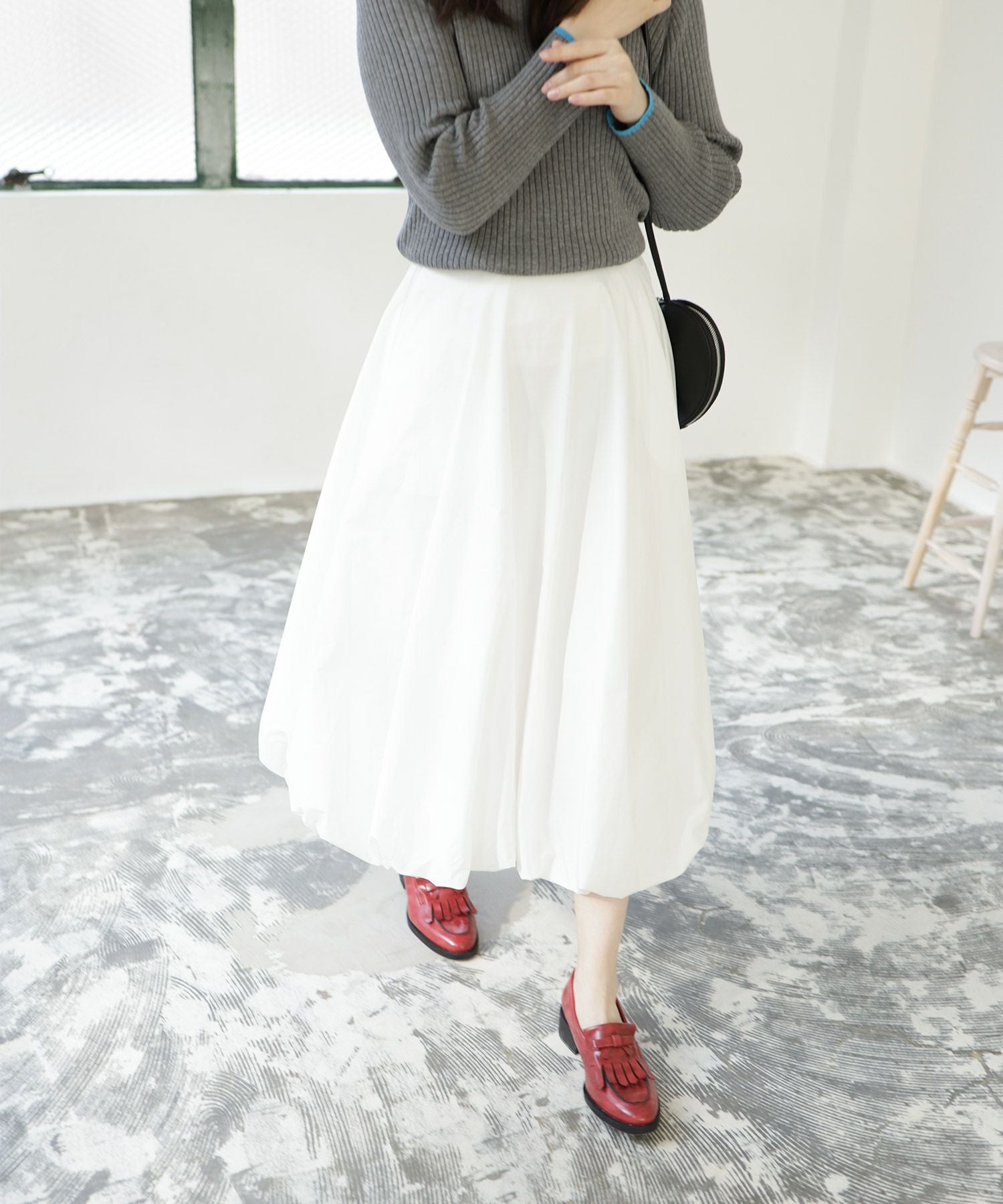 キルティタンリボンローファー