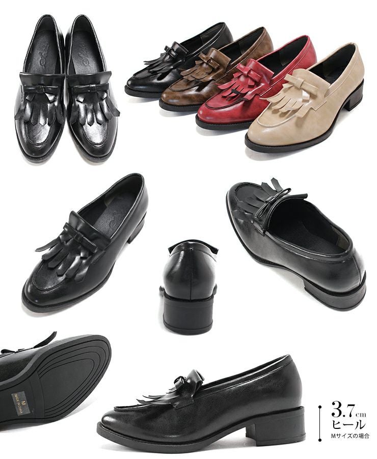 キルティタンリボンローファー