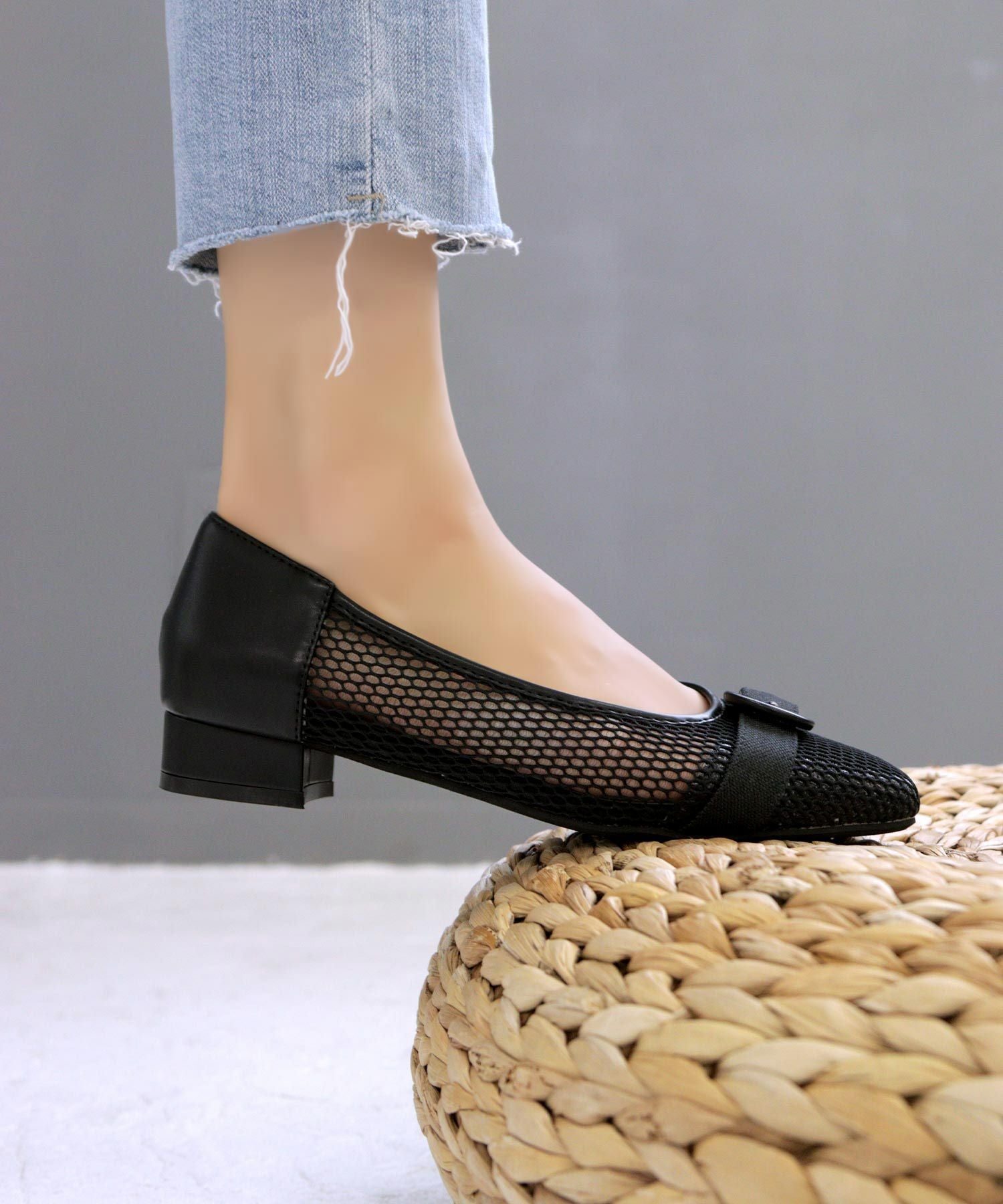 4E幅広・大きいサイズ】2.5cmヒール メッシュパンプス | SESTO(セスト
